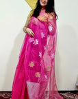 Matka Muslin jamdani Saree