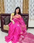 Matka Muslin jamdani Saree