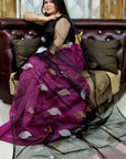 Matka Muslin jamdani Saree