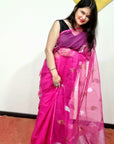 Matka Muslin jamdani Saree