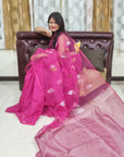 Matka Muslin jamdani Saree
