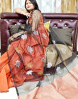 Matka Muslin jamdani Saree