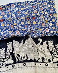 BLUE KALAMKARI SILK DUPATTA