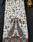 PEACH BEIGE KARANCHI PRINT DRESS MATERIAL