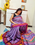 Rainbow border Soft cotton saree