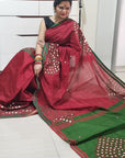 Mirror work Handloom Saree