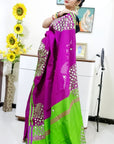 Mirror work Handloom Saree