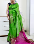 Mirror work Handloom Saree