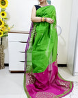 Mirror work Handloom Saree