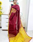 Mirror work Handloom Saree