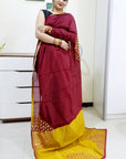 Mirror work Handloom Saree