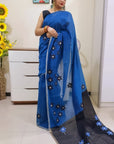 Mirror work Handloom Saree