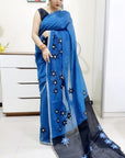 Mirror work Handloom Saree