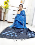 Mirror work Handloom Saree