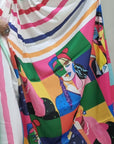 Digitally Printed Multicolor Saree