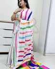 Digitally Printed Multicolor Saree