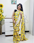 Digitally Printed Multicolor Saree