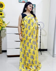 Digitally Printed Multicolor Saree