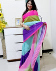 Alia inspired Rainbow saree