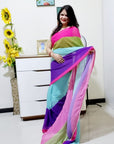 Alia inspired Rainbow saree