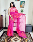 Premium quality supernet aari work saree
