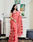 Premium quality supernet aari work saree