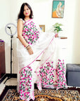 Premium quality supernet aari work saree