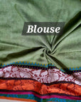 Rainbow border Soft cotton saree