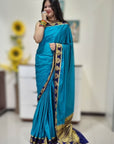 Mysore silk saree - Firozi Blue
