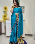 Mysore silk saree - Firozi Blue