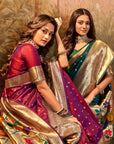 PURPLE Paithani silk saree