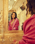 DARK PINK Kanjeevaram Semi-silk saree