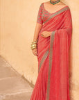 PRINTED BANDHANI WITH DESIGNER BLOUSE