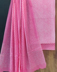 Pure cotton hand block printed suits with *Cotton Dupatta*