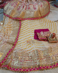 Silk bandhej lehanga