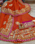 Silk bandhej lehanga