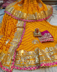 Silk bandhej lehanga