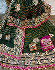 Silk bandhej lehanga