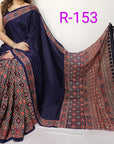 Hand block ajrakh pure modal silk vol 2