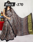 Hand block ajrakh pure modal silk vol 1