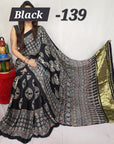 Hand block ajrakh pure modal silk vol 1