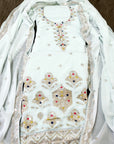 LIGHT BLUE PURE GEORGETTE SEQUENCE WORK DRESS MATERIAL