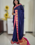Mysore silk saree - Navy Blue