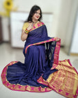 Mysore silk saree - Navy Blue