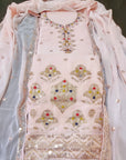 PURE GEORGETTE SEQUENCE WORK DRESS MATERIAL