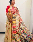 BEIGE Dhakai jamdani saree