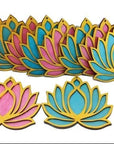 wooden lotus cutout
