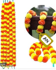Artificial marigold flower string