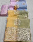 Pure Georgette Zari Saree