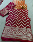 Pure Georgette Zari Saree